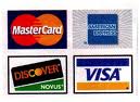 We accept Visa, MasterCard, Discover, American Express and PayPal